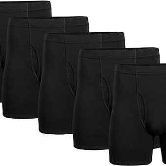 Gildan Mens Underwear Covered Waistband Boxer Briefs, Multipack