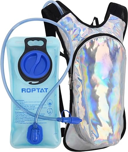 Hydration Backpack Pack with 2L Hydration Bladder - Lightweight Water Backpack Water Pouch for Women Men Running Riding Biking Music Festival
