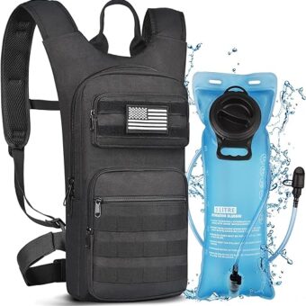 Hydration Backpack with 3L TPU Water Bladder, Tactical Molle Water Backpack for Men Women, Hydration Pack for Hiking, Biking, Running and Climbing