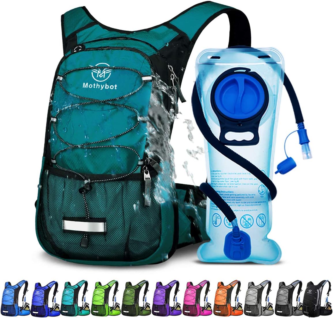 Hydration Pack, Insulated Hydration Backpack with 2L BPA Free Water Bladder and Storage, Hiking Backpack for Men, Women, Kids for Running, Cycling, Camping - Keep Liquid Cool up...