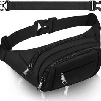 Large Fanny Pack for Women Men - Syican Waist bag with 3-Zipper Pockets, Gifts for Enjoy Sports Traveling Workout Casual Hands-Free crossbody bags Fits MAX 7.9'' iPad & 6.6''...