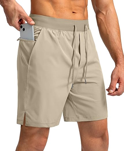Men's Running Shorts with Zipper Pockets 7 Inch / 5 Inch Lightweight Quick Dry Gym Workout Athletic Shorts for Men