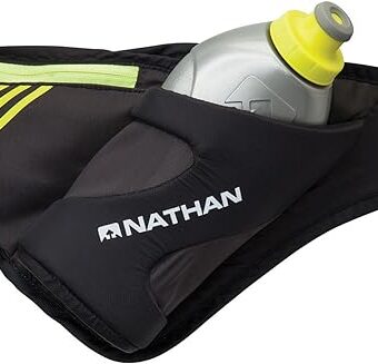 Nathan Peak Hydration Waist Pack with storage area & Run Flask 18oz – Running, Hiking, Camping, Cycling