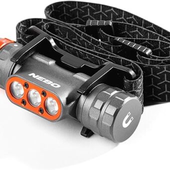 NEBO Transcend 1500 USB Rechargeable Headlamp for Camping, Hiking, Caving, Fishing, Waterproof Impact-resistant Bright Head Light with 5 Light Modes, Adjustable Headstrap,...