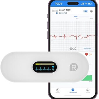Portable Heart Rate Monitor, Wireless Home Use Heart Rhythm Tracker, Heart Monitoring Devices,Smartphone App Compatible with iOS/Android