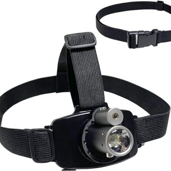 Rechargeable LED Laser Headlamp with an Adjustable Waist Belt, for Sensorimotor Control Testing and Physical Therapy