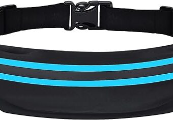 Running Belt, Running Waist Pack for Women & Men USA Patented Hands-Free Reflective Runner Pouch Belt Fitness Workout Bag No-Bounce Adjustable Sport Travel Fanny Pack Cell Phone...