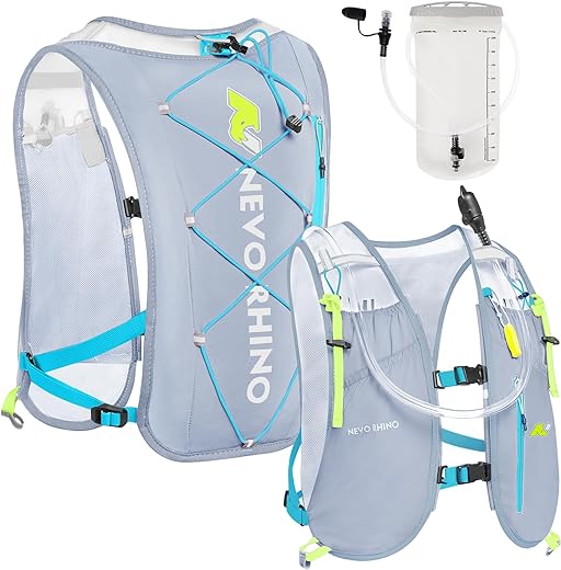 Running Hydration Vest, 5.5L Running Vest for Women Men with 2L TPU Water Bladder,Hydration Backpack for Hiking Marathon Race