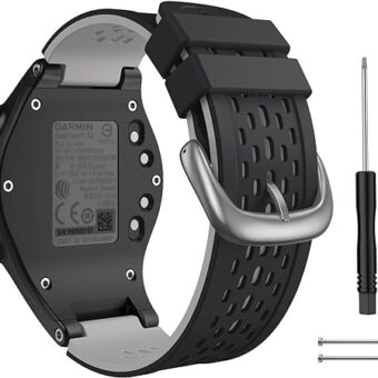 Two-in-One Color band for Garmin Approach S2/S4, Silicone Starp Replacement Watch Band for Garmin Approach S2/S4 Watch, Black