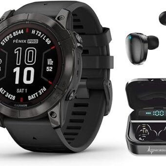 Wearable4U - Garmin Fenix 7X Pro Sapphire Solar Edition: Titanium 51 mm Smartwatch |Up to 37 Days Battery Life, Multisport & Outdoor High-Performance GPS Watch w/Flashlights.