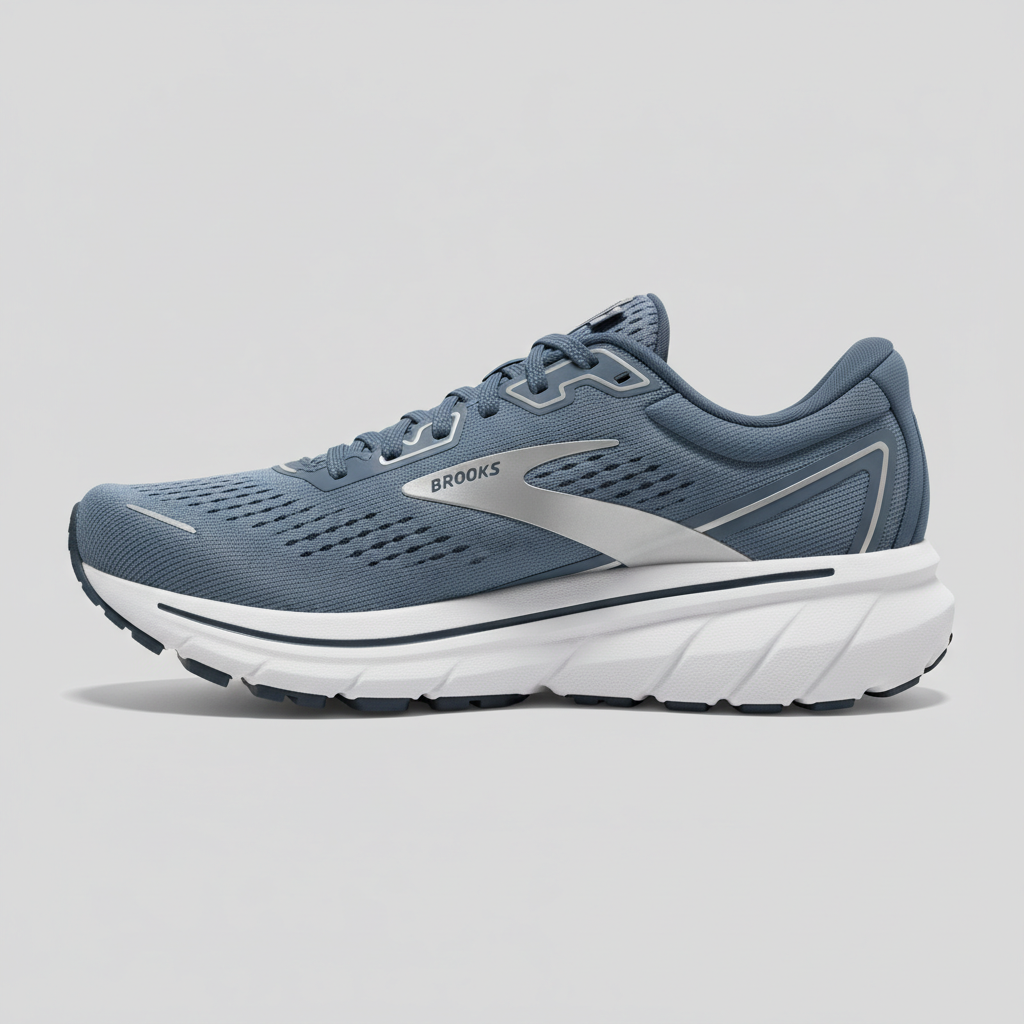 Brooks Ghost Max 2 side profile showing GlideRoll Rocker technology