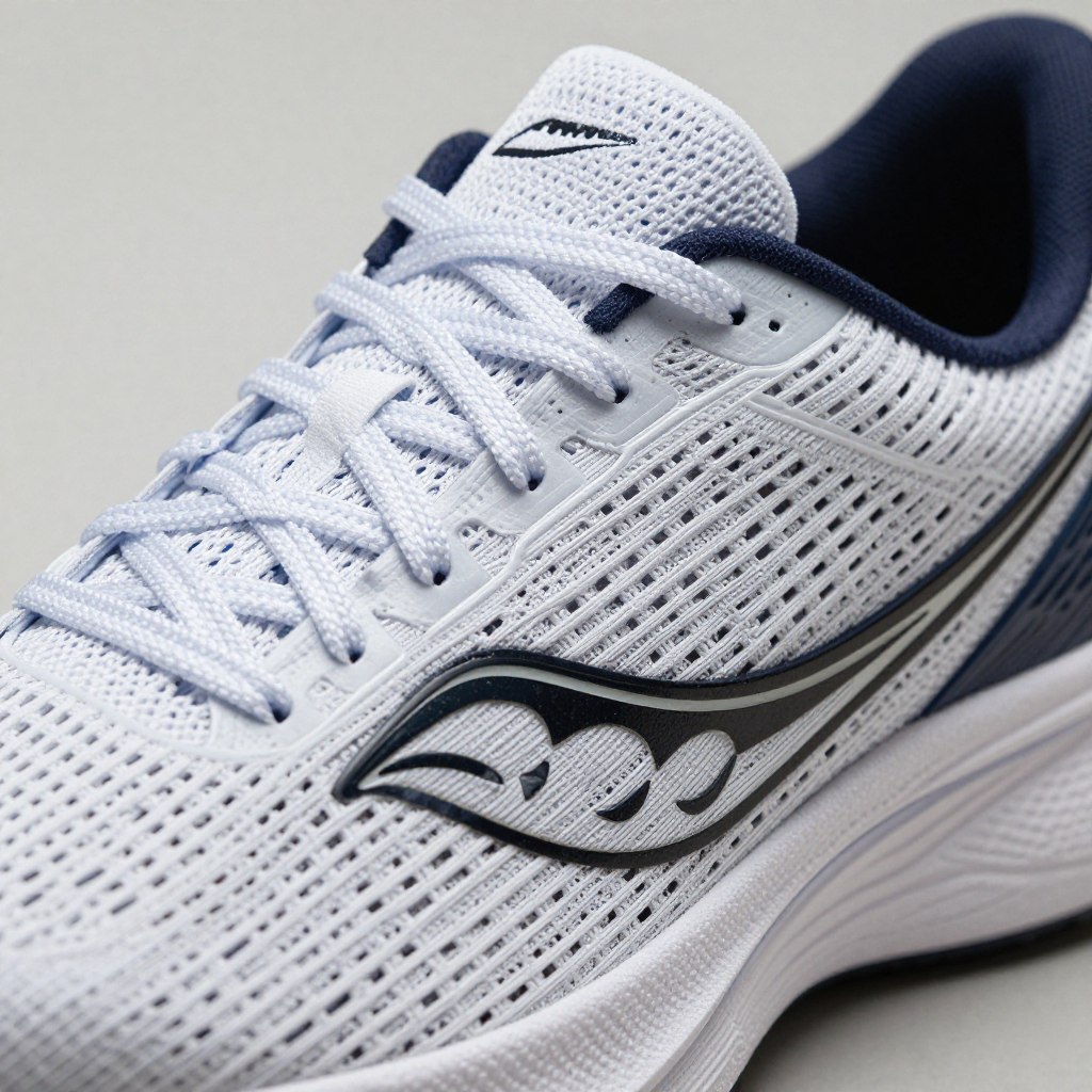 Close-up detail of Saucony Endorphin Speed 4 mesh upper construction Close-up detail of Saucony Endorphin Speed 4 mesh upper construction