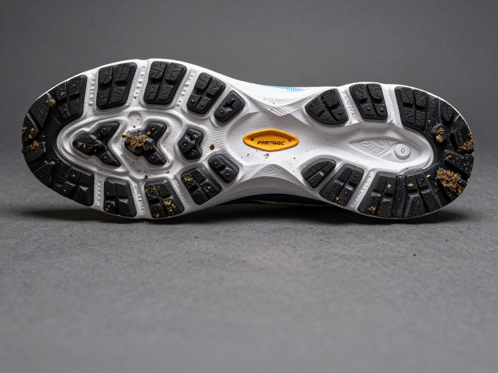 Peregrine 14 aggressive outsole lugs showing trail traction pattern Peregrine 14 aggressive outsole lugs showing trail traction pattern