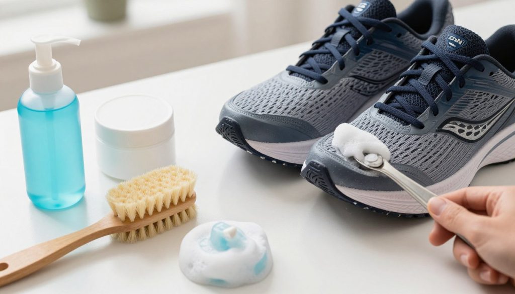 Running shoe cleaning and maintenance supplies and process Running shoe cleaning and maintenance supplies and process