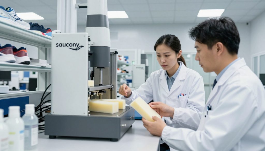 Saucony foam technology laboratory testing and development process Saucony foam technology laboratory testing and development process