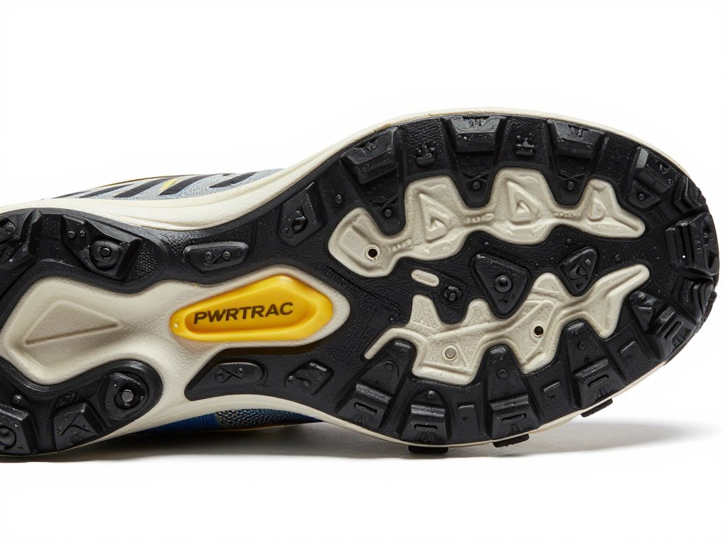Trail shoe aggressive lug pattern for off-road traction Trail shoe aggressive lug pattern for off-road traction